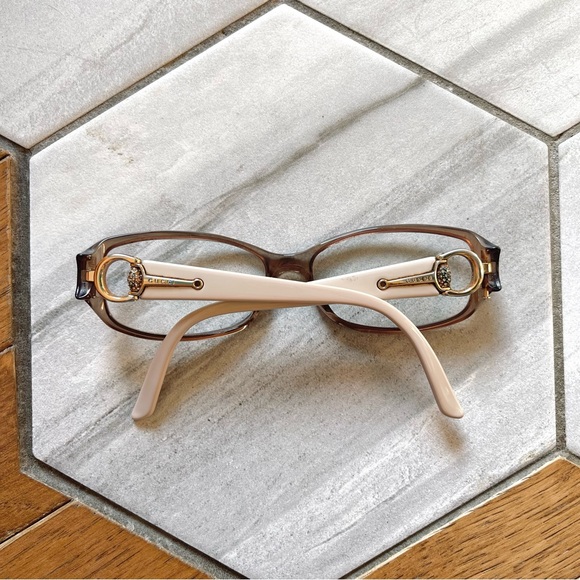 Gucci Authentic Eyeglasses Frame Prescription GG 3204 Q70 140 MM Gold Rose Clear - Picture 16 of 16